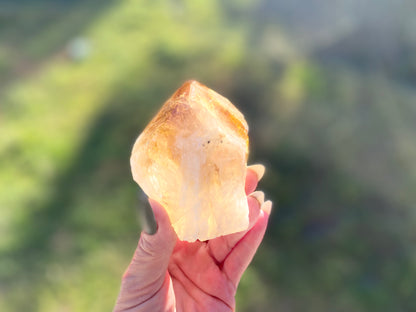 Citrine Cut Base Polished Point Generator