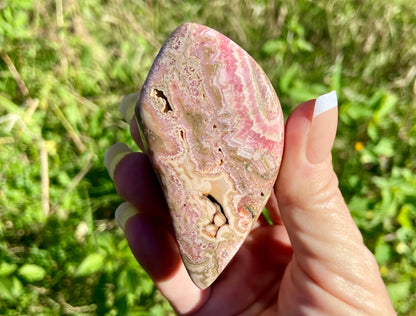 Natural Rhodochrosite Freeform | AAA Grade | Highly Polished | Argentina |Heart Chakra | 201 Grams