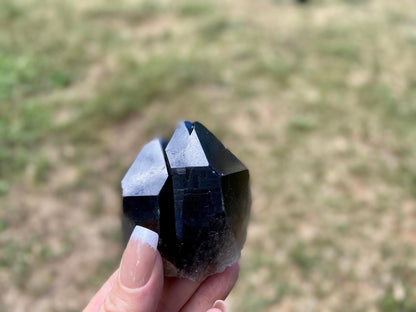 Smokey Quartz Twin Elestial Lemurian Seed Point