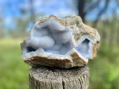 Blue Lace Druzy Agate Geode AAA Grade