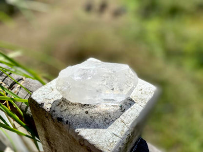Silver Quartz Point Cathedral Channeler With Diamond Window