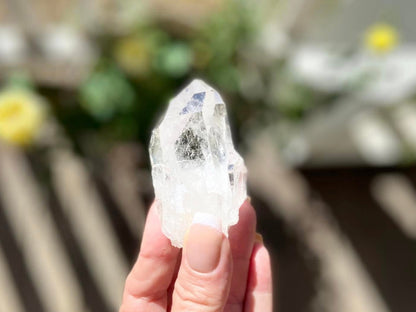 Silver Quartz Point Cathedral Channeler With Diamond Window