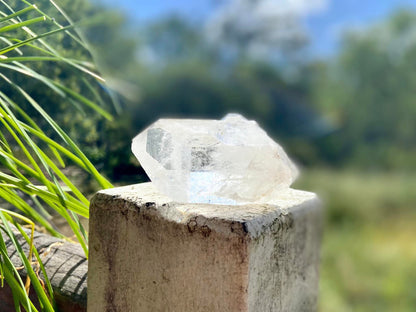 Silver Quartz Point Cathedral Channeler With Diamond Window