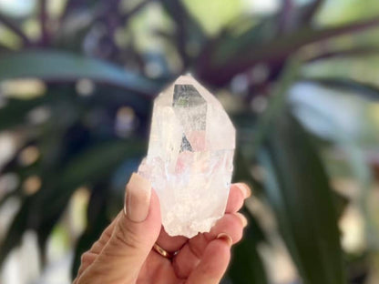 Silver Quartz Point Cathedral Channeler With Diamond Window