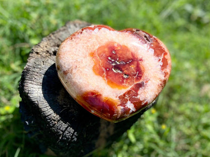 Carnelian Heart Altar Stone 'Vitality and Energy"