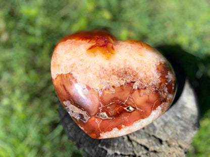 Carnelian Heart Altar Stone 'Vitality and Energy"