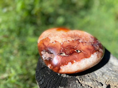 Carnelian Heart Altar Stone 'Vitality and Energy"