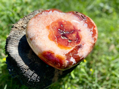 Carnelian Heart Altar Stone 'Vitality and Energy"