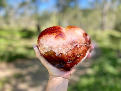 Carnelian Heart Altar Stone 'Vitality and Energy"