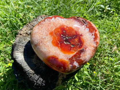 Carnelian Heart Altar Stone 'Vitality and Energy"