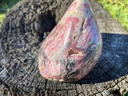 Natural Rhodochrosite Freeform | AAA Grade | Highly Polished | Druzy | Argentina |Heart Chakra | 636 Grams