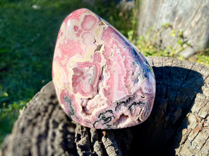Natural Rhodochrosite Freeform | AAA Grade | Highly Polished | Druzy | Argentina |Heart Chakra | 636 Grams