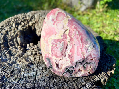 Natural Rhodochrosite Freeform | AAA Grade | Highly Polished | Druzy | Argentina |Heart Chakra | 636 Grams