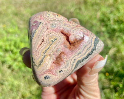 Natural Rhodochrosite Freeform | AAA Grade | Highly Polished | Argentina |Heart Chakra Crystal | 298 Grams