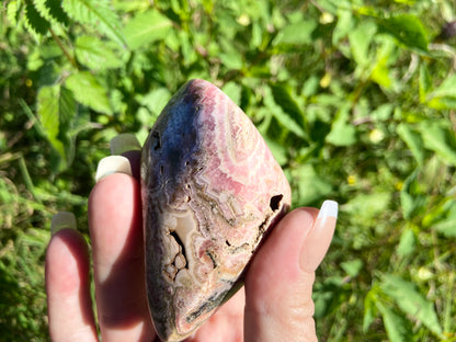 Natural Rhodochrosite Freeform | AAA Grade | Highly Polished | Argentina |Heart Chakra | 201 Grams
