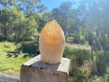 Citrine Cut Base Polished Point Generator