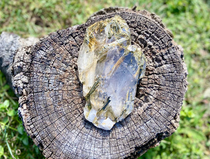 Epidote Lemurian Seed Cluster Double Terminated Cathedral Record Keeper Energetic Library