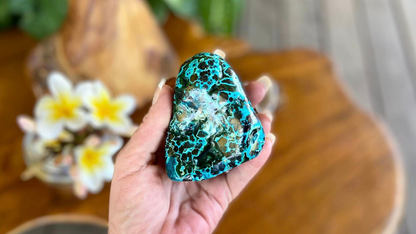 Chrysocolla and Malachite Polished Free From