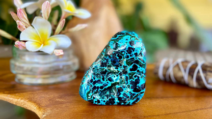 Chrysocolla and Malachite Polished Free From