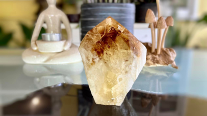 Citrine Cut Base Polished Point Generator