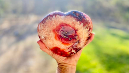 Carnelian Heart Altar Stone 'Vitality and Energy"