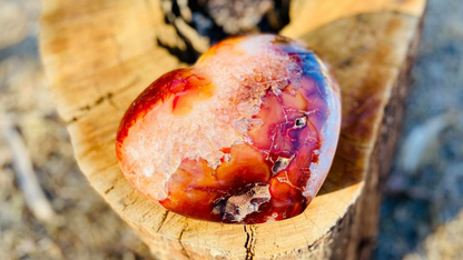 Carnelian Heart Altar Stone 'Vitality and Energy"