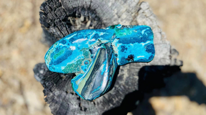 Chrysocolla and Malachite Polished  Freeform