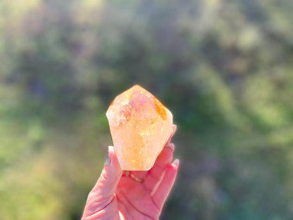 Citrine Cut Base Polished Point Generator