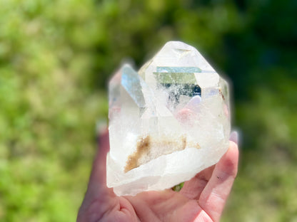 Pleiadian Starbrary Lemurian Seed Time Keeper Tantric Twin with Rainbows AAA Grade 581 Grams
