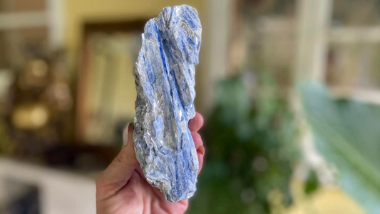 Blue Kyanite Blade Cluster with Quartz and Mica