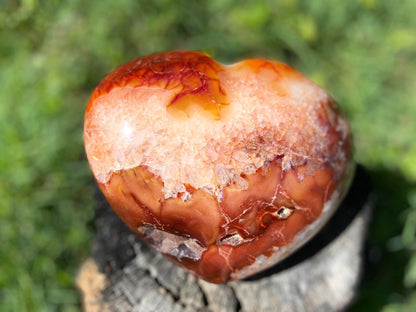 Carnelian Heart Altar Stone 'Vitality and Energy"