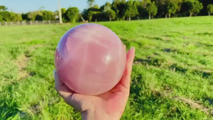 Star Rose Quartz Sphere