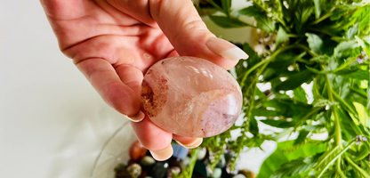 Fire Quartz Palm Stone