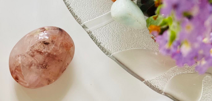 Fire Quartz Palm Stone